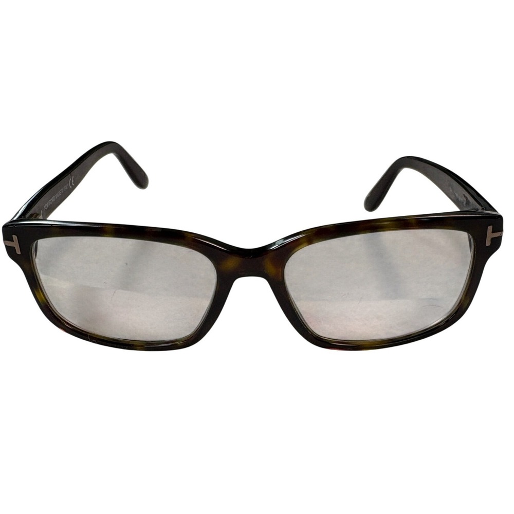 Tom Ford TF5313 052 Dark Tortoise Shell Rectangular Eyeglasses Frames Italy 55mm